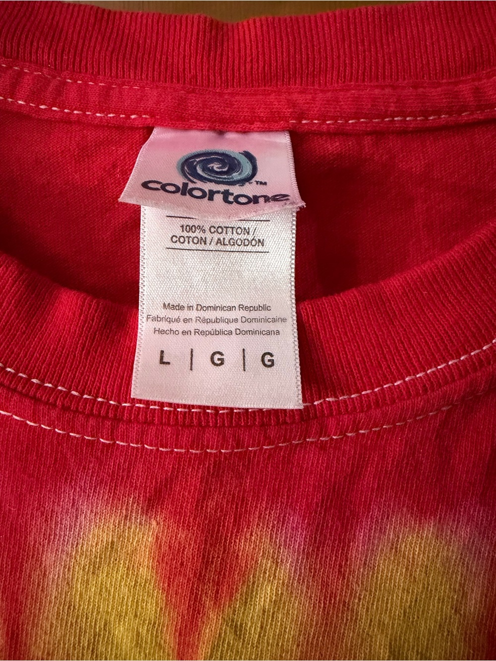 PAWZ Tie-Dye Short Sleeve Tee - Red, Orange, Yellow - Picture 5 of 5